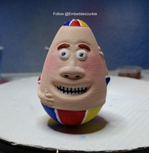 humpty dumpty roly-poly toy pinshape 3d-printing-kids-toys-design-challenge weeble weebles rolypoly tumbler toys 3d print model - Mito3D