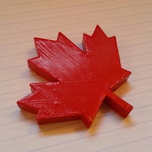 maple leaf ímã pinshape folha canadense canadá 3d print model - Mito3D