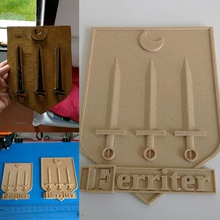 ferriter aile arması pinshape ceket kolları 3d print model - Mito3D