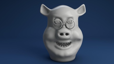 mr piggy finger puppet pinshape face-finger-3d-printing-kids-toys-design-challenge 3d print model - Mito3D