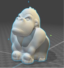 gorila pinshape divertido dibujos animados mascota juguete ape mamíferos animal 3d print model - Mito3D
