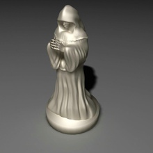 moine statue pinshape religion caractère sculpture 3d print model - Mito3D
