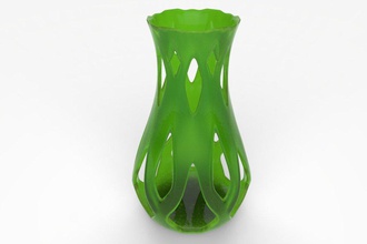 vazatriniks10 pinshape florero agujero flores jarrón enfriar vaso 3d print model - Mito3D