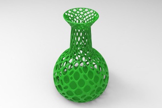 vazatriniks2 pinshape vase hole flower 3d print model - Mito3D