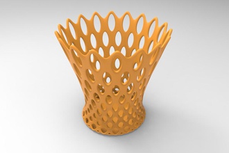 vazatriniks1 pinshape vaso foro fiori 3d print model - Mito3D