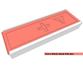 tom's week pills box v1 pinshape cover medicine pill 3d print model - Mito3D