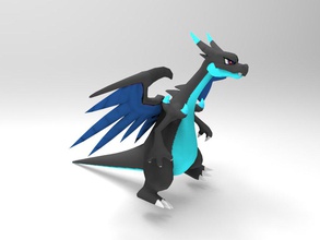 mega charizard pinshape pokemon 3d print model - Mito3D