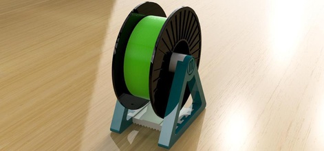 support base 1 pinshape bobine makerbot titulaire fusion 360 fusion360 filament filamentchallenge 3d 3d print model - Mito3D