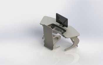 mesa 10 1 pinshape secretária office 3d print model - Mito3D