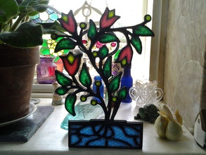 vine time pinshape stained glass faux 3d print model - Mito3D