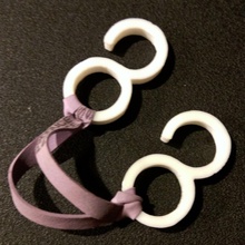 figure-8 rubber band hang-anything pinshape organiser organization hooks 3d print model - Mito3D