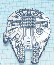 star wars Schach Brett pinshape millennium falcon 3d print model - Mito3D