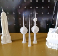 Kuveyt kuleleri pinshape soru 8 dönüm noktası binalar 3d print model - Mito3D
