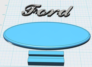 ford pinshape oval 3d print model - Mito3D