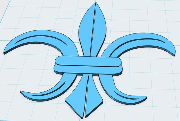 fleur lis pinshape 3D print model - Mito3D