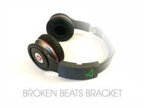 broken beats support pinshape sangle musique casque d'écoute breakbeats dre logo audio l'audio 3d print model - Mito3D