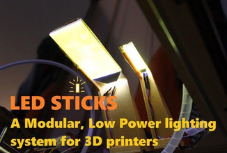 led sticks modular power light 3d printe pinshape pcb holder lightitup lighting leds easy print clips clip beginner 3d print model - Mito3D