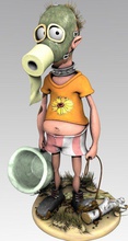 dostum post apokaliptik pinshape toon erkek insan karakter 3d print model - Mito3D