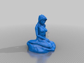 sirena pinshape mermaid 3d print model - Mito3D