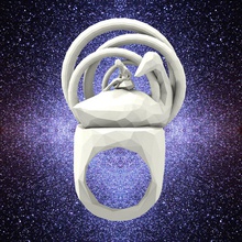 swancircles pinshape swan sculpture l'anneau canard art 3d print model - Mito3D