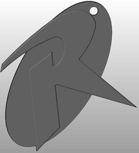 robin chaveiro pinshape logotipo batman 3d print model - Mito3D