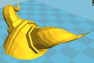 horns pinshape 3d print model - Mito3D