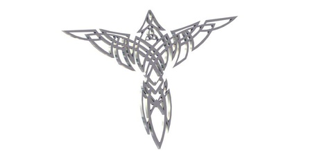 celta águila pinshape colgante collar llavero eagle arte celticdesign celtic art 3d print model - Mito3D