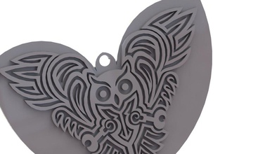 celtic owl - pendant keychain earring pinshape earrings art artwork 3d print model - Mito3D