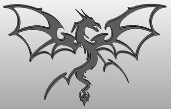 dragon pinshape tatouage 3d print model - Mito3D