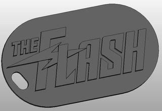 flash trousseau pinshape tv série logo clés 3d print model - Mito3D