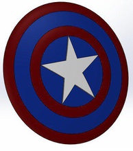marvel - captain america's shield pinshape 3d-design 3d print model - Mito3D