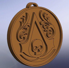 assassins creed logo black flag pinshape 3d-design 3d print model - Mito3D