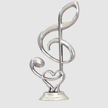 clef sol pinshape müzik kalp coeur 3d print model - Mito3D