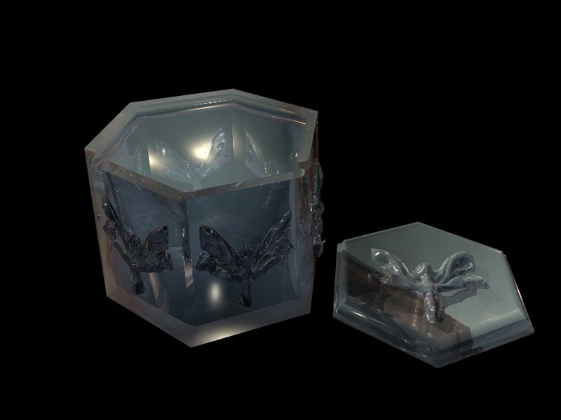 irisbox pinshape rotterdam keers robertus Schmuck box flower 3D print model - Mito3D