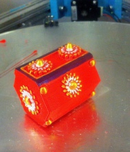 deslizamiento caja joyería pinshape tapa deslizante jewelrybox cuadro flor delta impresora 3030 extrusión 3d print model - Mito3D