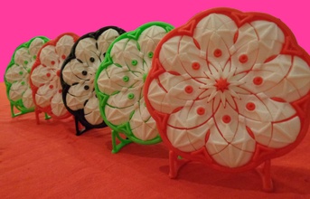 muladhar art Sammlung mandala Blütenblätter pinshape puzzle Spielzeug 3d print model - Mito3D