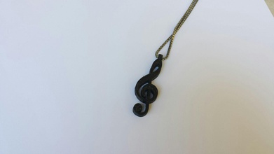 clef pendant pinshape music note italy jewelry jewel geometry 3d-printing 3d print model - Mito3D