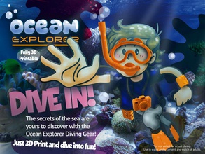 explorador océano pinshape niños juguetes ponible Impresión 3d diseño desafío 3d print model - Mito3D