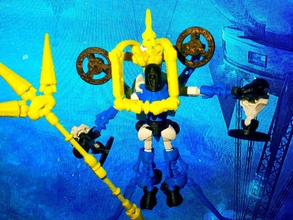 aqua's gate pinshape robots modiochallenge creature anime action figure 3d print model - Mito3D