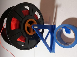filamento parete montare wall mount filament spool holder 3d print model - Mito3D