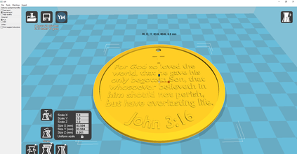 John 3 16 madalyon ödül madalya ayet Kutsal Kitap 3d print model - Mito3D
