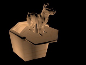 perro píldora cuadro pinshape rotterdam robertus keers perros caja pastillas 3d print model - Mito3D