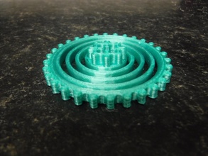 bileşik çark dişi ilkbahar bobin yaylar dişleri 3d print model - Mito3D