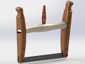 cámping trabajando madera soporte cuchilla espada artesanía carpintería herramienta sierra portátil naturaleza arte acampar serrucho tradicional Sierra 3d print model - Mito3D