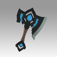 warcraft shadowlands axe bastion cosplay weapon prop props 3d print model - Mito3D