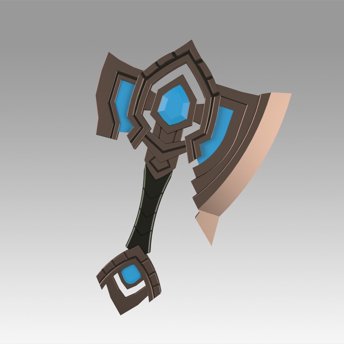 warcraft shadowlands axe bastion cosplay weapon prop replica 3D print model - Mito3D