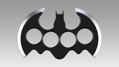 latón nudillos batman cosplay apuntalar arma réplica 3d print model - Mito3D