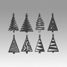 Weihnachten Baum Spielzeug einstellen Flocke Miniaturen Ornament Dekoration Haus Schnee Angela Rentier Schneemann claus Santa 3d print model - Mito3D