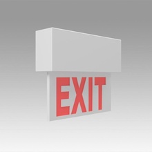 exit sign details ceiling evacuate egress directional emergency light signage 3d print model - Mito3D