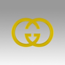 gucci logotipo moda acessórios símbolo estilo emblema loja modelo Projeto marca boutique 3d print model - Mito3D